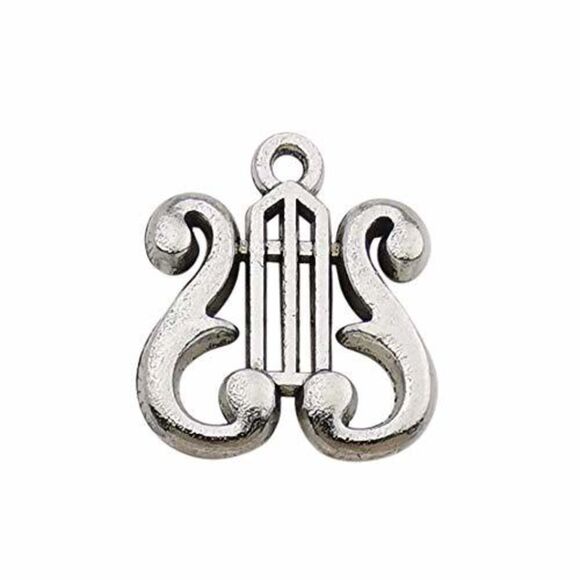 70pcs Craft Supplies Instrument Silver Music Notes Charms Pendants for Crafting - Picture 6 of 7